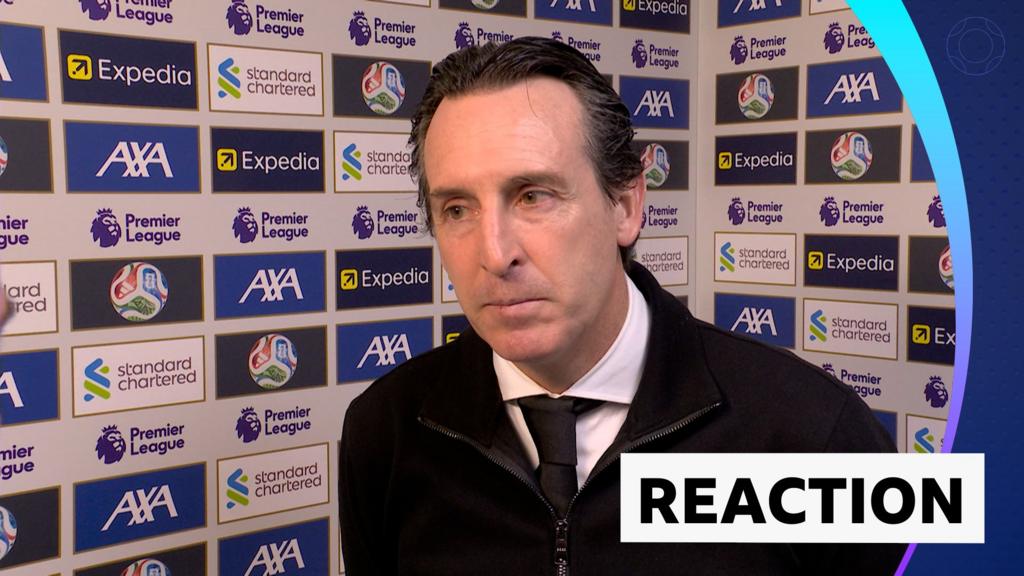 Emery 'looking forward' despite Villa defeat at Liverpool