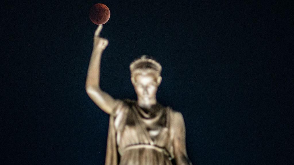 Blood Moon in Nicosia, Cyprus.