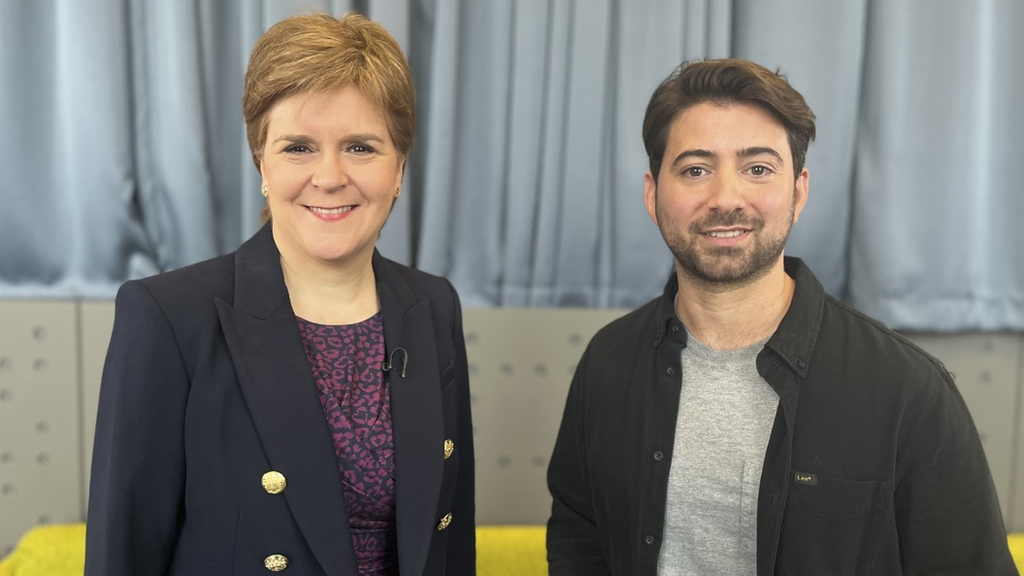 Nicola Sturgeon and Ricky Boleto