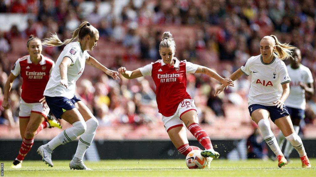 Arsenal's game against Tottenham in September had a WSL record 47,367 attendance