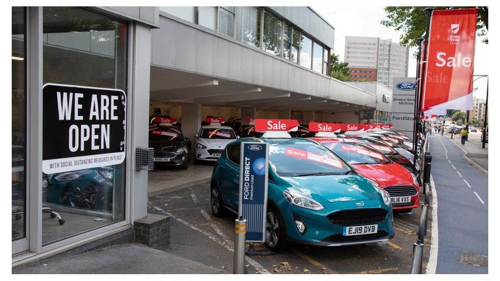 A showroom for second hand cars