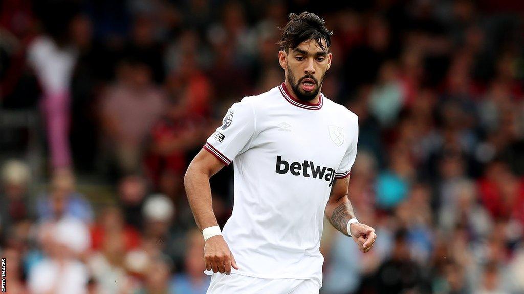 Lucas Paqueta playing for West Ham