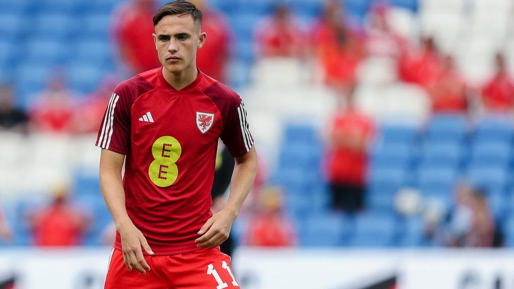 Luke Harris in action for Wales