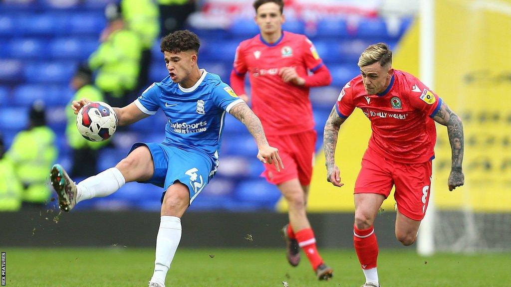 Alfie Chang (left) in action for Birmingham City