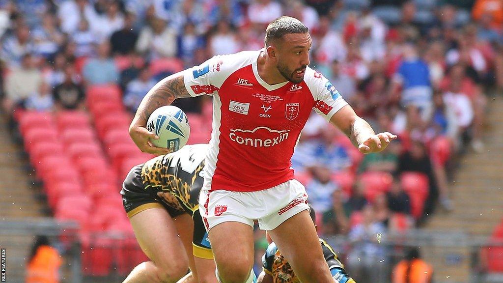 Elliot Minchella playing for Hull KR in the Challenge Cup final at Wembley