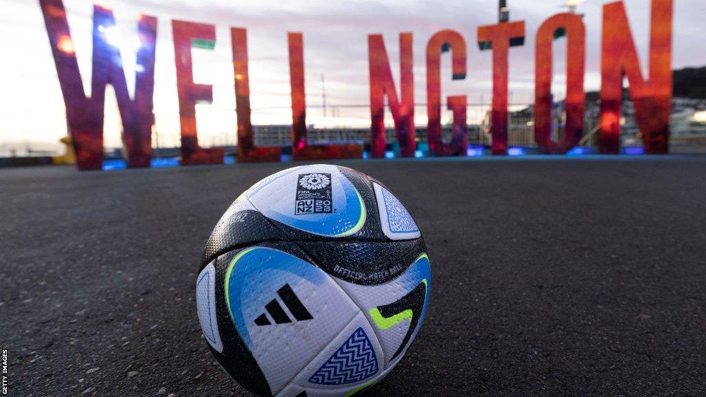 A Women's World Cup ball in Wellington