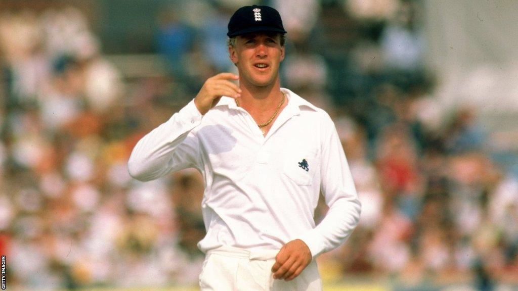 Chris Broad in action for England against Australia on the 1986-87 Ashes tour