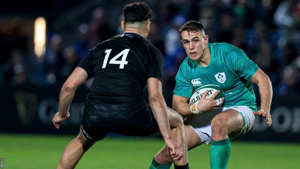 James Hume in action for Ireland A