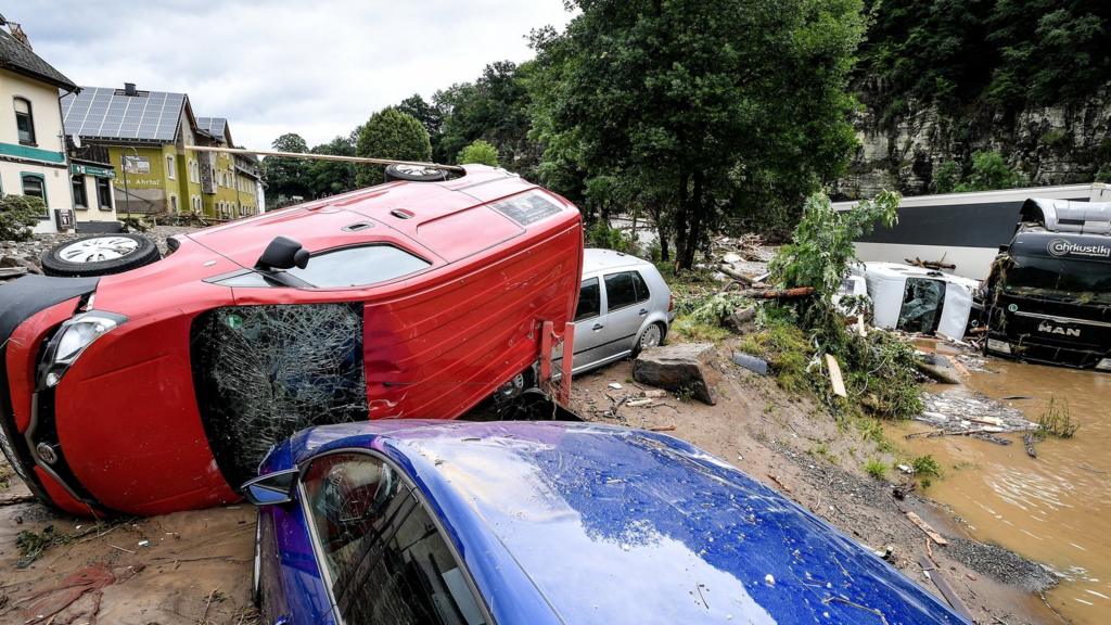 Village of Schuld destroyed by flooding