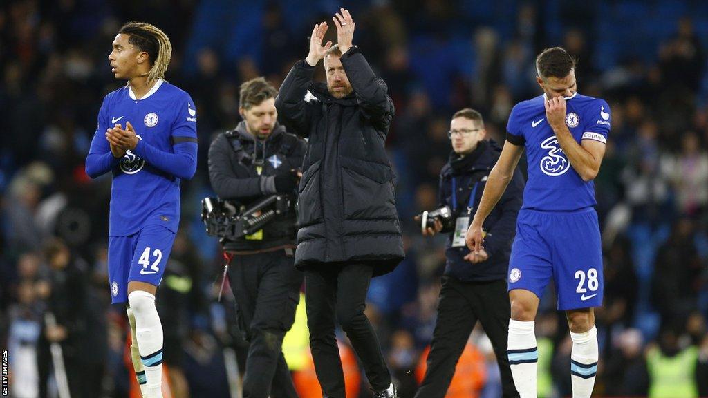 Graham Potter's Chelsea side did not register a single shot in the first half of their FA Cup defeat at Manchester City