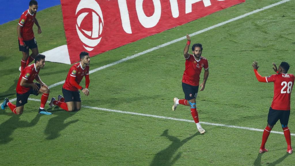 Al Ahly celebrate their first goal