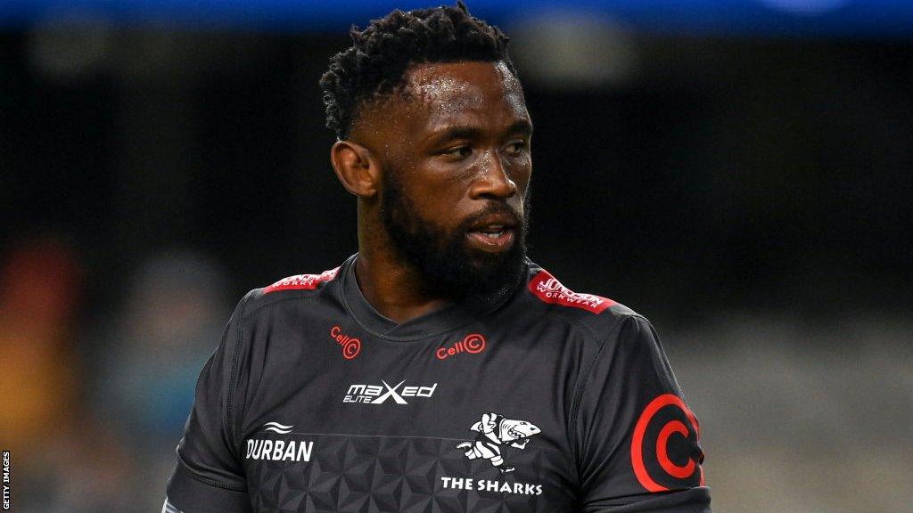 Siya Kolisi playing for Cell C Sharks