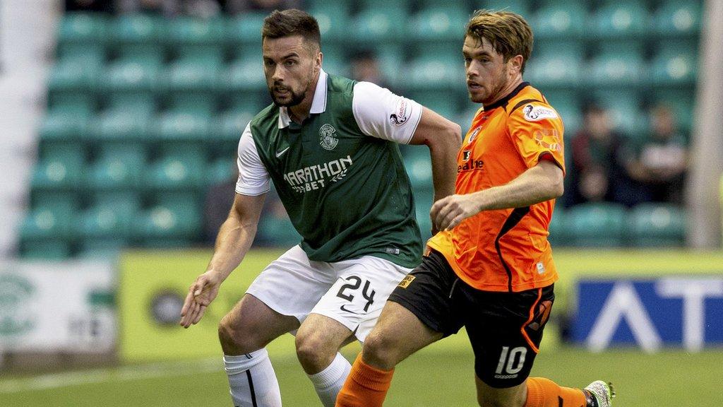 Darren McGregor made his debut for Hibs