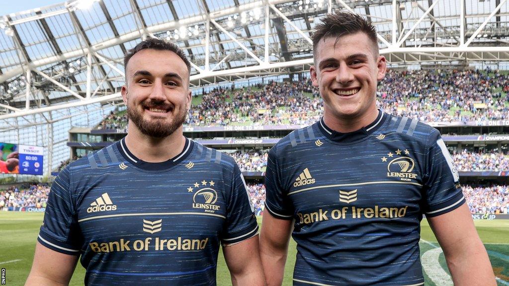 Ronan Kelleher and Dan Sheehan pictured after Leinster's Heineken Champions Cup semi-final win over Toulouse