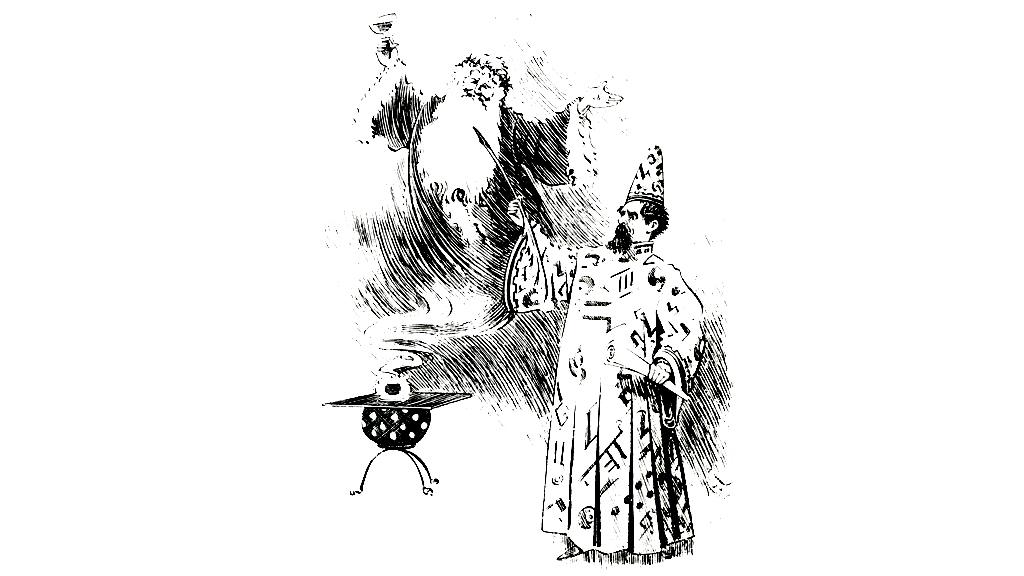 Dickens Invoking the Spirit of Christmas From a drawing by Kyd