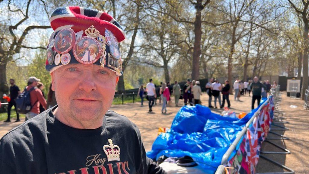 John Loughrey stood at his camping spot on the Mall