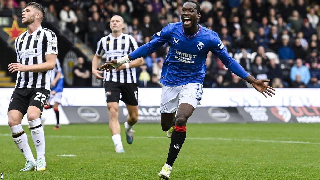 Rangers' Abdallah Sima celebrates