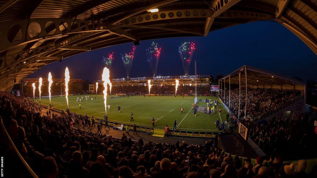 Flares and fireworks greet players at The Stoop