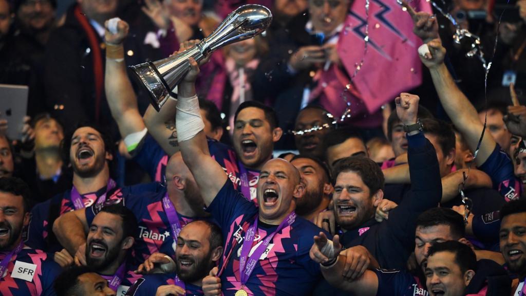 Stade Francais celebrate