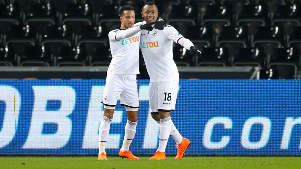 Jordan Ayew celebrates