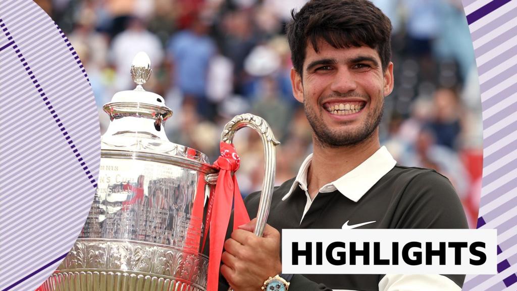 Alcaraz beats Lahecka in thrilling Queen's final
