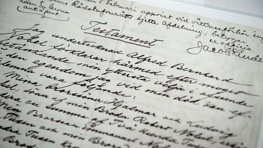 Alfred Nobel's will.