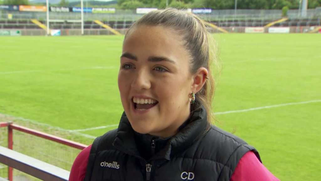 Clara Daly talking to BBC Sport Northern Ireland in advance of the All-Ireland Intermediate Final