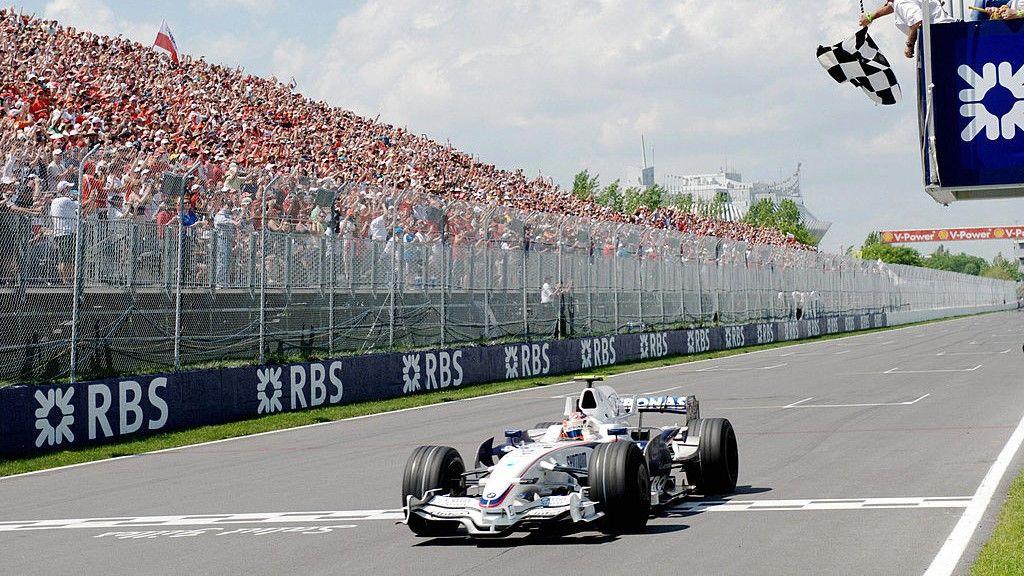 Kubica winning the Canadian Grand Prix in 2008