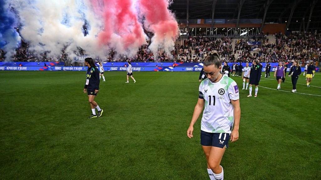Katie McCabe dejected
