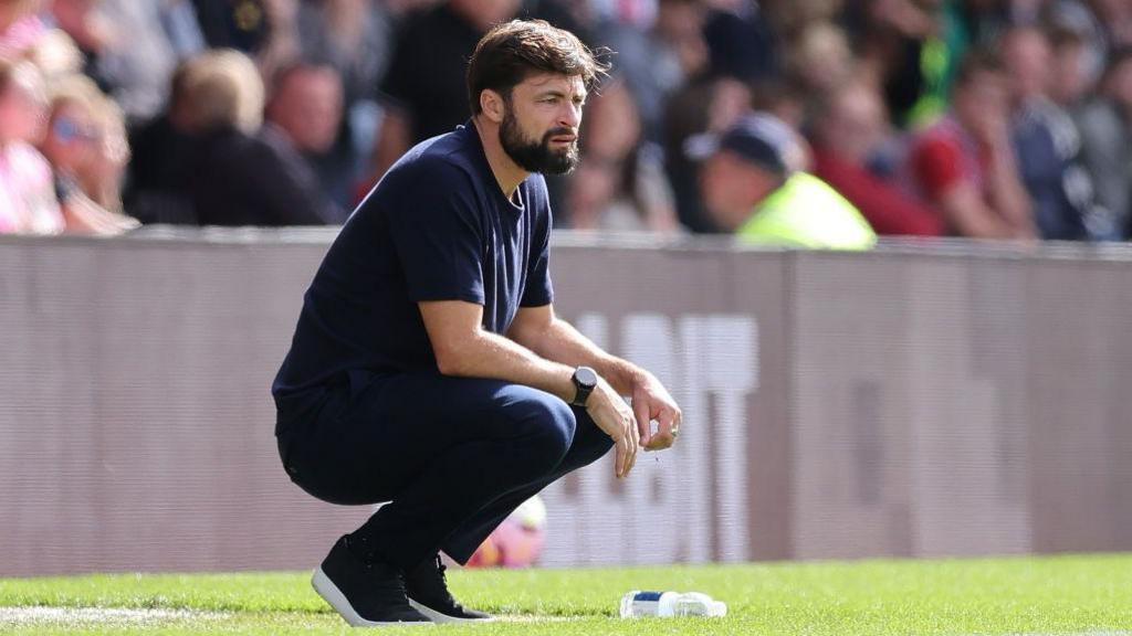 Southampton manager Russell Martin during the Premier League match between Southampton and Manchester United