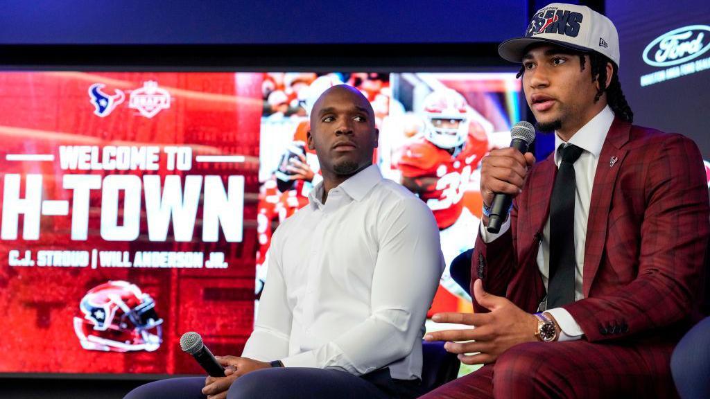 Houston Texans head coach DeMeco Ryans and quarterback CJ Stroud