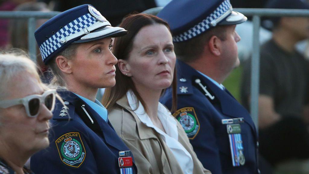 Amy Scott at a memorial for the Bondi Junction victims