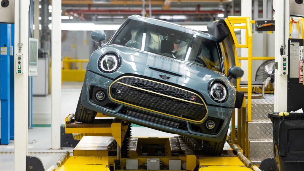 A Mini Cooper S car on the production line at BMW AG's Mini final assembly plant in Cowley near Oxford, UK, on Monday, Sept. 11, 2023.