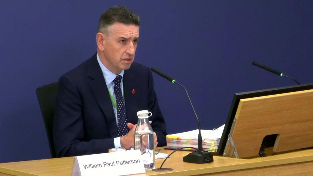 Paul Patterson, the boss of the European arm of Fujitsu, gives evidence at Post Office inquiry