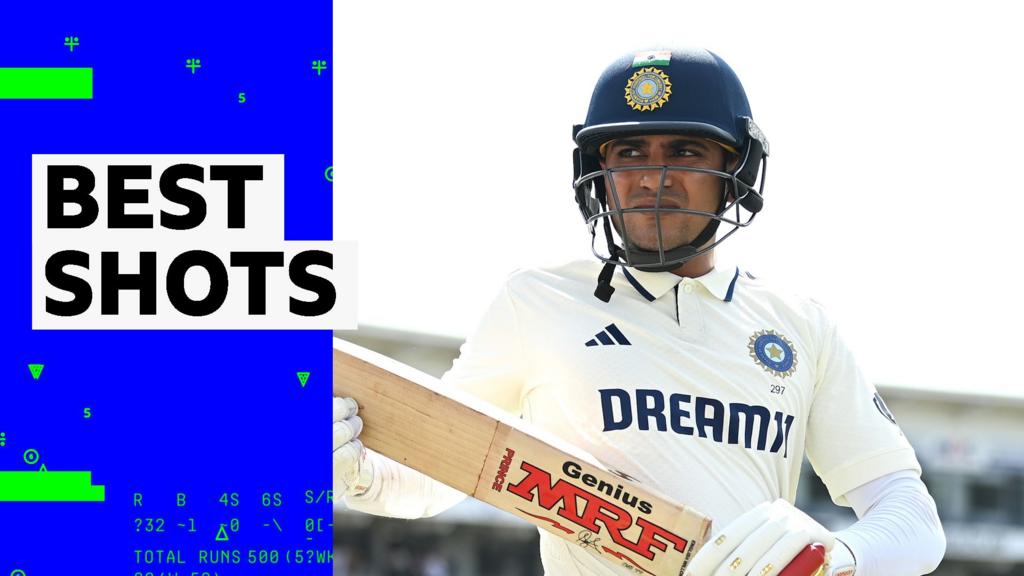 Gill marks first Test as India captain with half-century