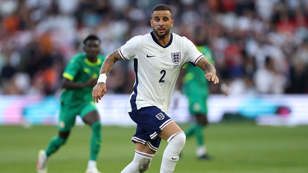 Kyle Walker playing for England