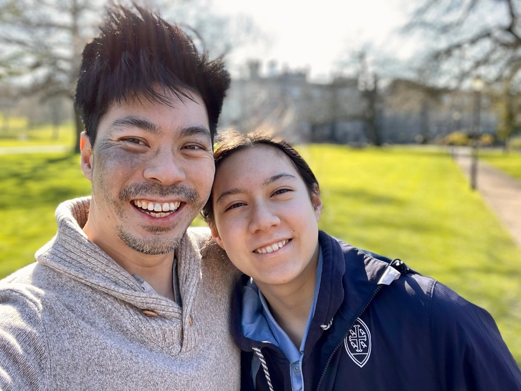 Jonathan Scott-Lee with his daughter