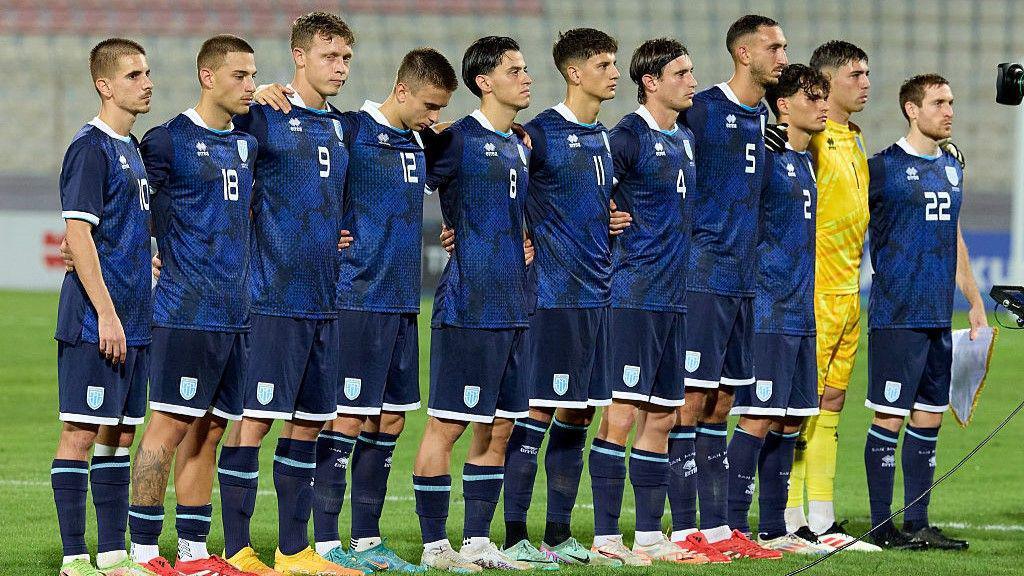 San Marino's players in a team photo