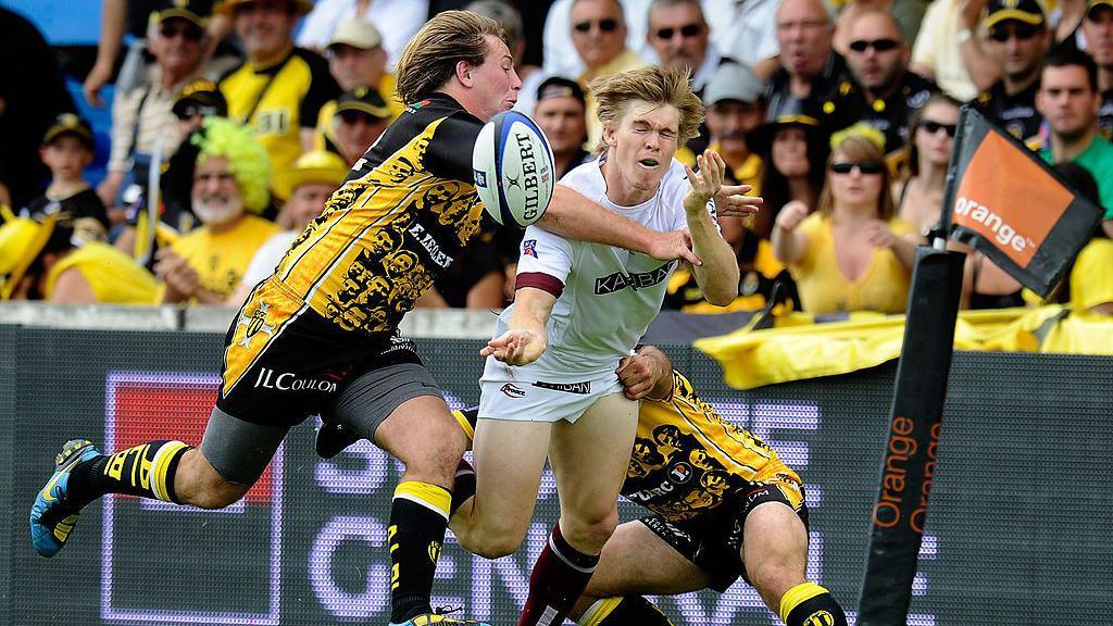 Blair Connor offloading the ball