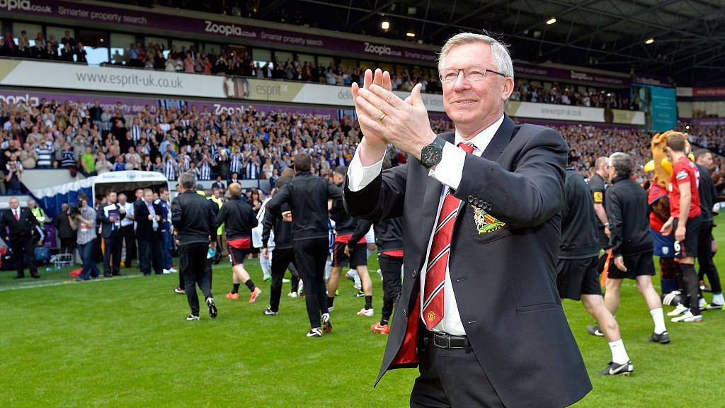Alex Ferguson after his final match in charge of Manchester United