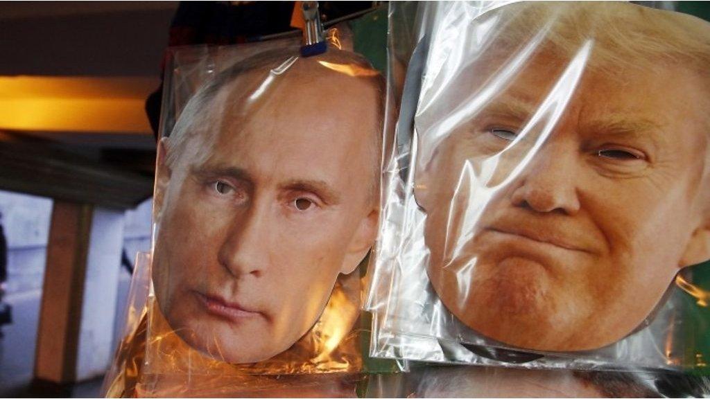 Putin and Trump masks