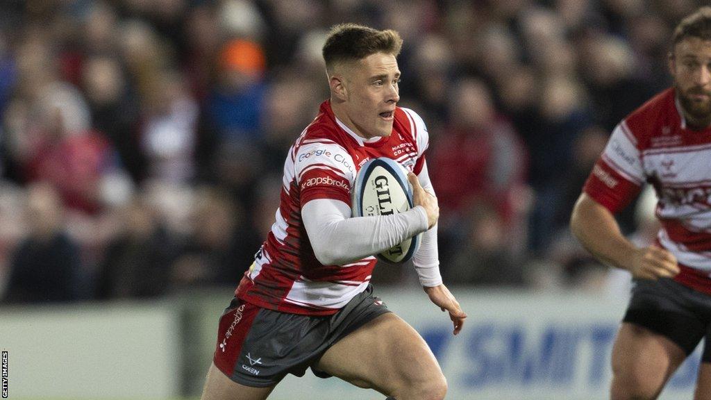 Stephen Varney with the ball for Gloucester