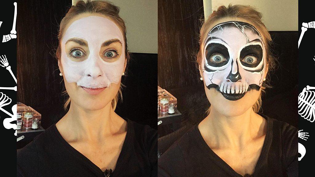 Picture showing before and after the make-up.