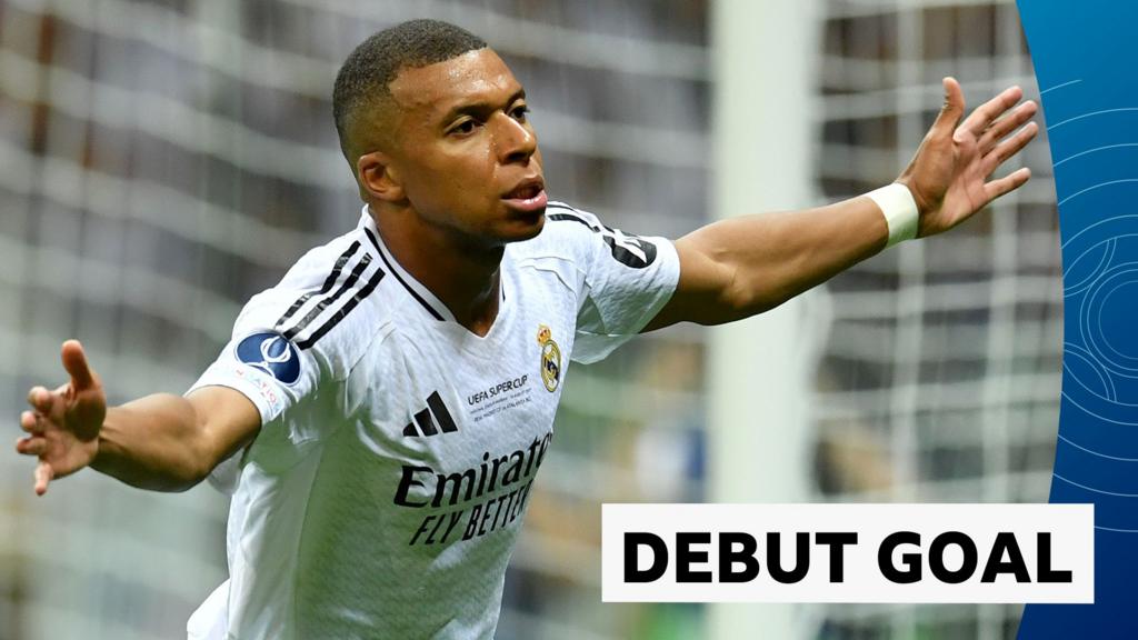 'Superstar' Mbappe scores first goal for Real Madrid