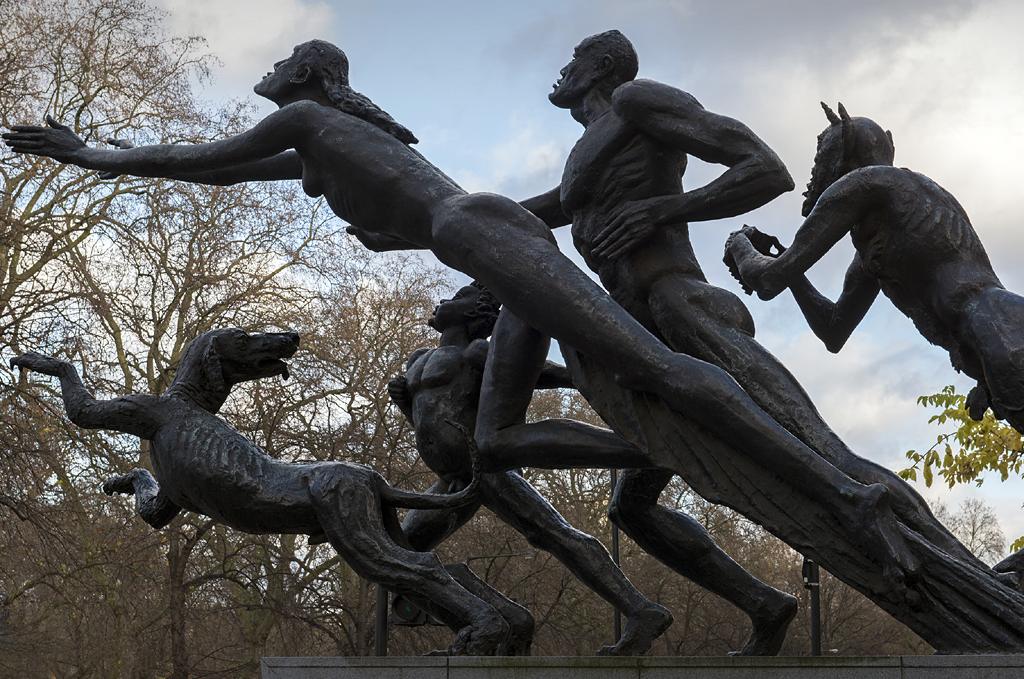 Pan Statue by Jacob Epstein, 1958-9 - Knightsbridge, London.