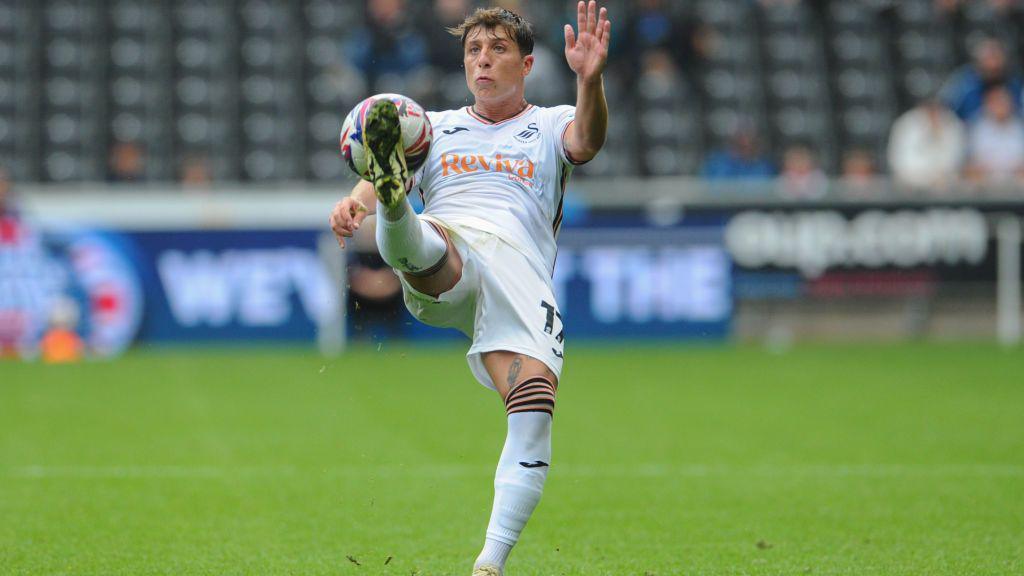 Goncalo Franco in action for Swansea 