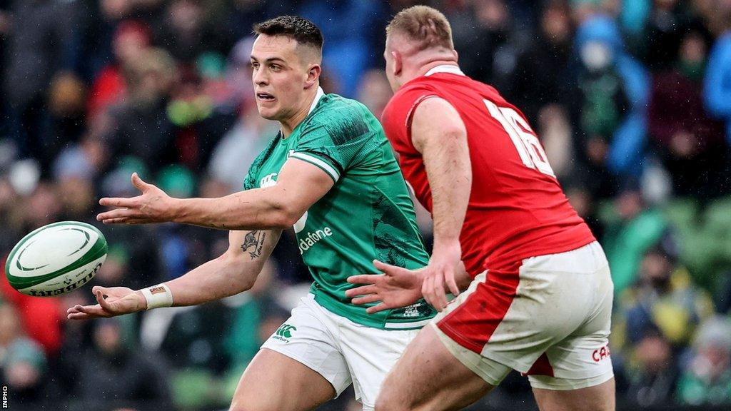 James Hume in action against Wales during the 2022 Six Nations