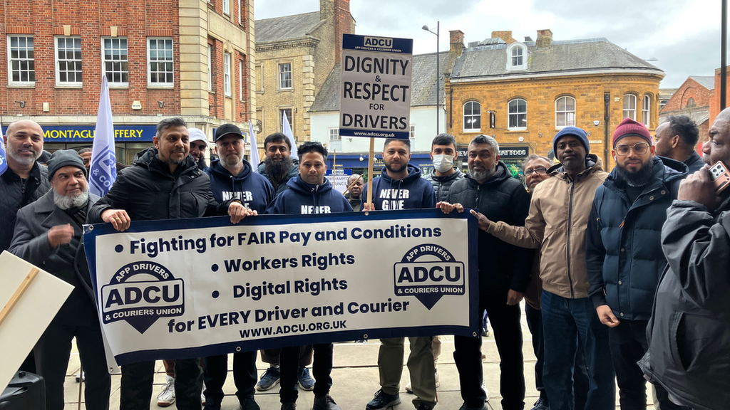 Protesters in Northampton