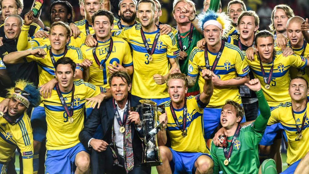 Sweden's players celebrate