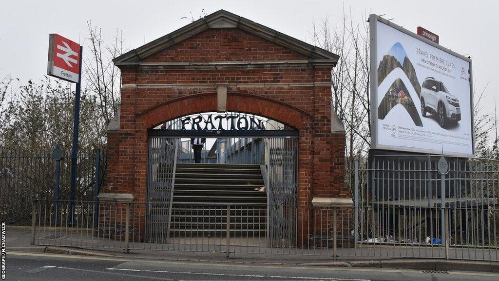 Fratton train station, southbound exit, on Goldsmith Avenue in Portsmouth.